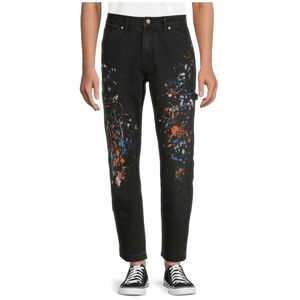 No BoundariesMen's Carpenter Pants Black Paint Splatter Streetwear Size 28 x 30